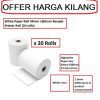 CASH REGISTER PAPER ROLL 44MM X 60MM X12MM