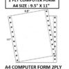 2PLY COMPUTER FORM A4 9.5