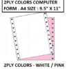 2PLY COLORS COMPUTER FORM A4 9.5