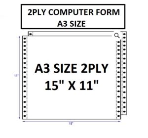 A3 COMPUTER FORM 2PLY 11" X 15"
