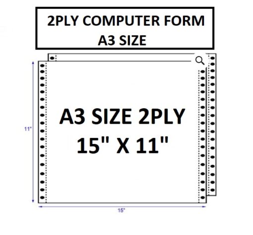 A3 COMPUTER FORM 2PLY 11" X 15"