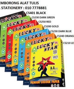 A4 80GSM LUCKY STAR COLOR PAPER | LUCKY STAR DARK COLOR PAPER