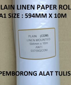 A1 PLAIN LINEN PAPER ROLL 594MM X 10M