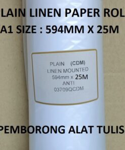 A1 PLAIN LINEN PAPER ROLL 594MM X 25M