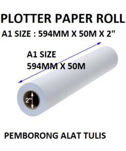 PLOTTER PAPER ROLL A1 SIZE 594MM X 50M X 2"