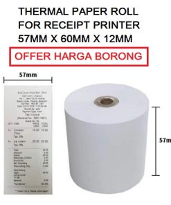 THERMAL PAPER ROLL 57MM X 60MM X 12MM