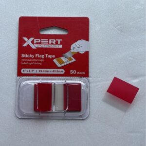STICKY FLAG TAPE 1" X 1.7" RED