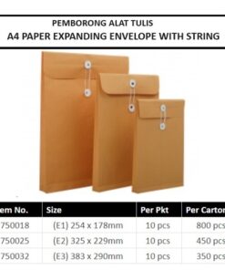 A4 EXPANDING ENVELOPE WITH STRING