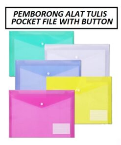 PP PLASTIC POCKET FILE WITH BUTTON
