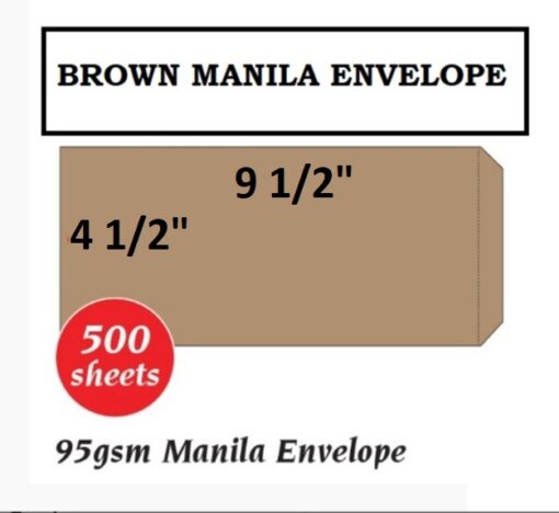 MANILA BROWN ENVELOPE 4.5" X 9.5"