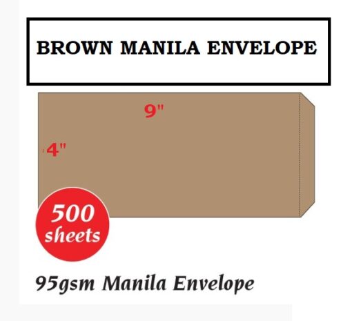 MANILA BROWN ENVELOPE 4" X 9"