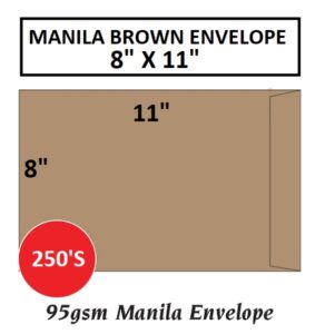 MANILA BROWN ENVELOPE 8" X 11"