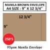 MANILA BROWN ENVELOPE A4 SIZE 9