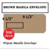MANILA BROWN WINDOW ENVELOPE 4.5