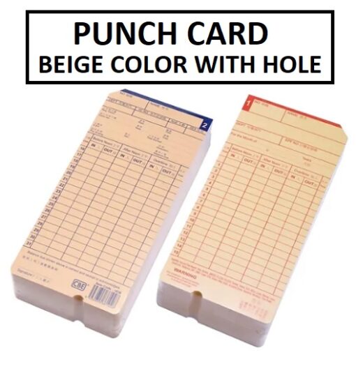 PUNCH CARD WITH HOLE
