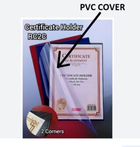 CERTIFICATE HOLDER WITH PVC FRONT COVER RC2C