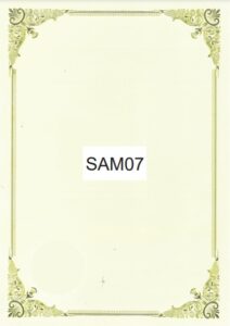 A4 CERTIFICATE PAPER SAM07