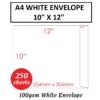 WHITE ENVELOPE A4 SIZE 10