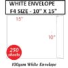 WHITE ENVELOPE F4 SIZE 10