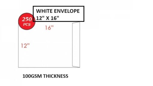 WHITE ENVELOPE 12" X 16"