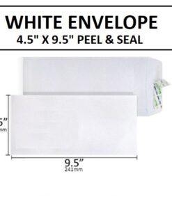 WHITE ENVELOPE 4 1/2" X 9 1/2"