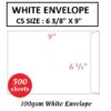 WHITE ENVELOPE A5 SIZE 6 3/8