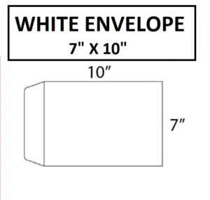 WHITE ENVELOPE 7" X 10"