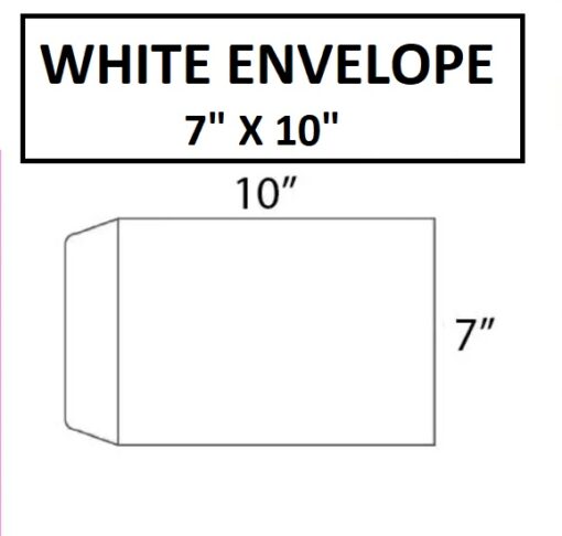 WHITE ENVELOPE 7" X 10"