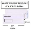 WHITE WINDOW ENVELOPE 4