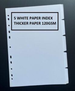 5 WHITE PAPER INDEX DIVIDER