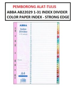 ABBA 1-31 COLOR PAPER INDEX DIVIDER