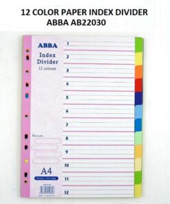 ABBA 12 COLORS PAPER INDEX DIVIDER