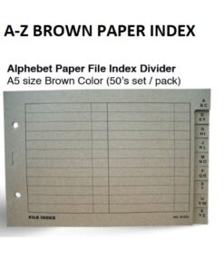 A-Z BROWN PAPER INDEX