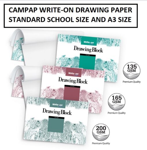 CAMPAP B4 & A3 WRITE-ON DRAWING BLOCK