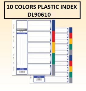 10 COLOR PLASTIC INDEX DIVIDER CBE906-10