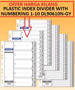 PLASTIC 10 INDEX DIVIDER WITH NUMBERING