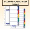 5 COLOR PLASTIC INDEX DIVIDER CBE906-5