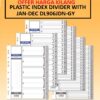 PLASTIC JAN-DEC INDEX DIVIDER