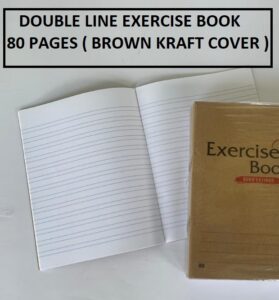 KRAFT COVER 2 LINES EXERCISE BOOK 80 PAGES 
