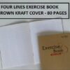 KRAFT COVER 4 LINES EXERCISE BOOK 80 PAGES