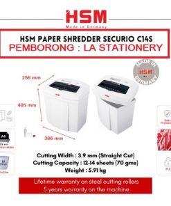 HSM PAPER SHREDDER SECURIO C14S