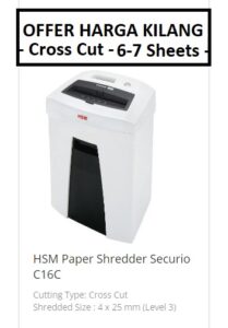 HSM SECURIO C16C PAPER SHREDDER