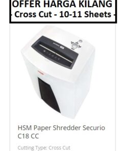 HSM SECURIO C18C PAPER SHREDDER