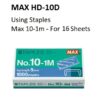 MAX HD-10D STAPLES