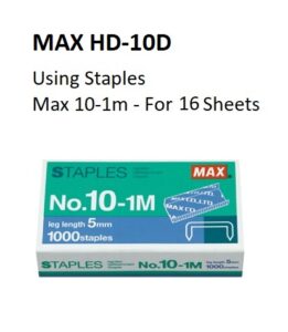 MAX HD-10D STAPLES