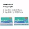 MAX HD-50F STAPLES