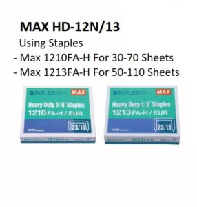 MAX HD-12N13 STAPLES
