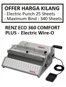 RENZ ECO 360 COMFORT PLUS ELECTRIC WIRE-O BINDING MACHINE
