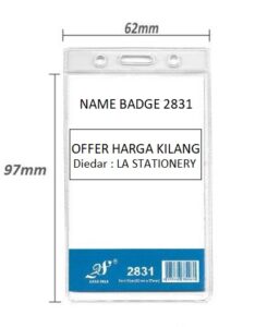 NAME BADGE 2831 Size : 62mm x 97mm