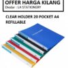 CLEAR HOLDER A4 20 POCKET REFILLABLE